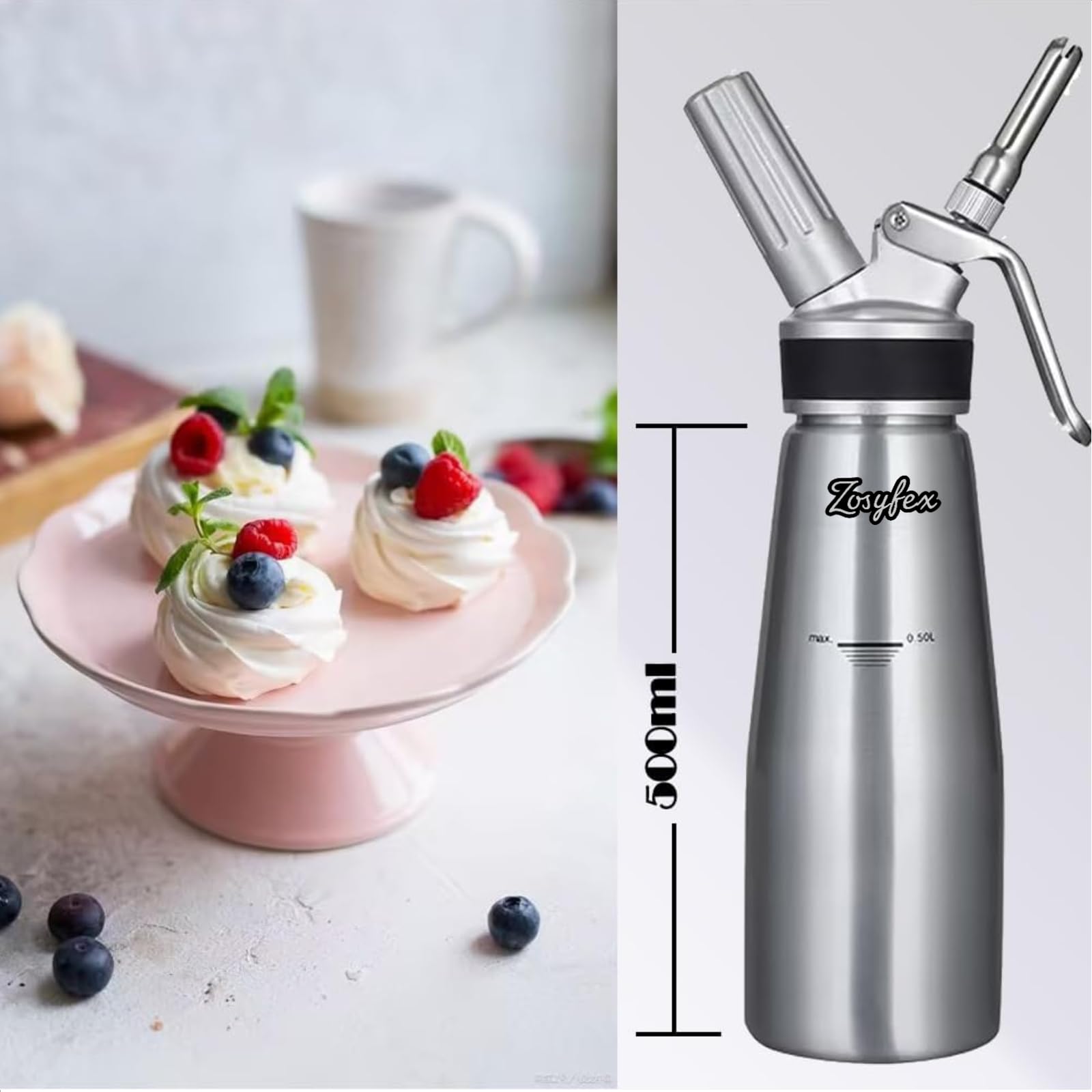 Amazon.co.jp: Zosyfex 生クリームディスペンサー 泡立て器